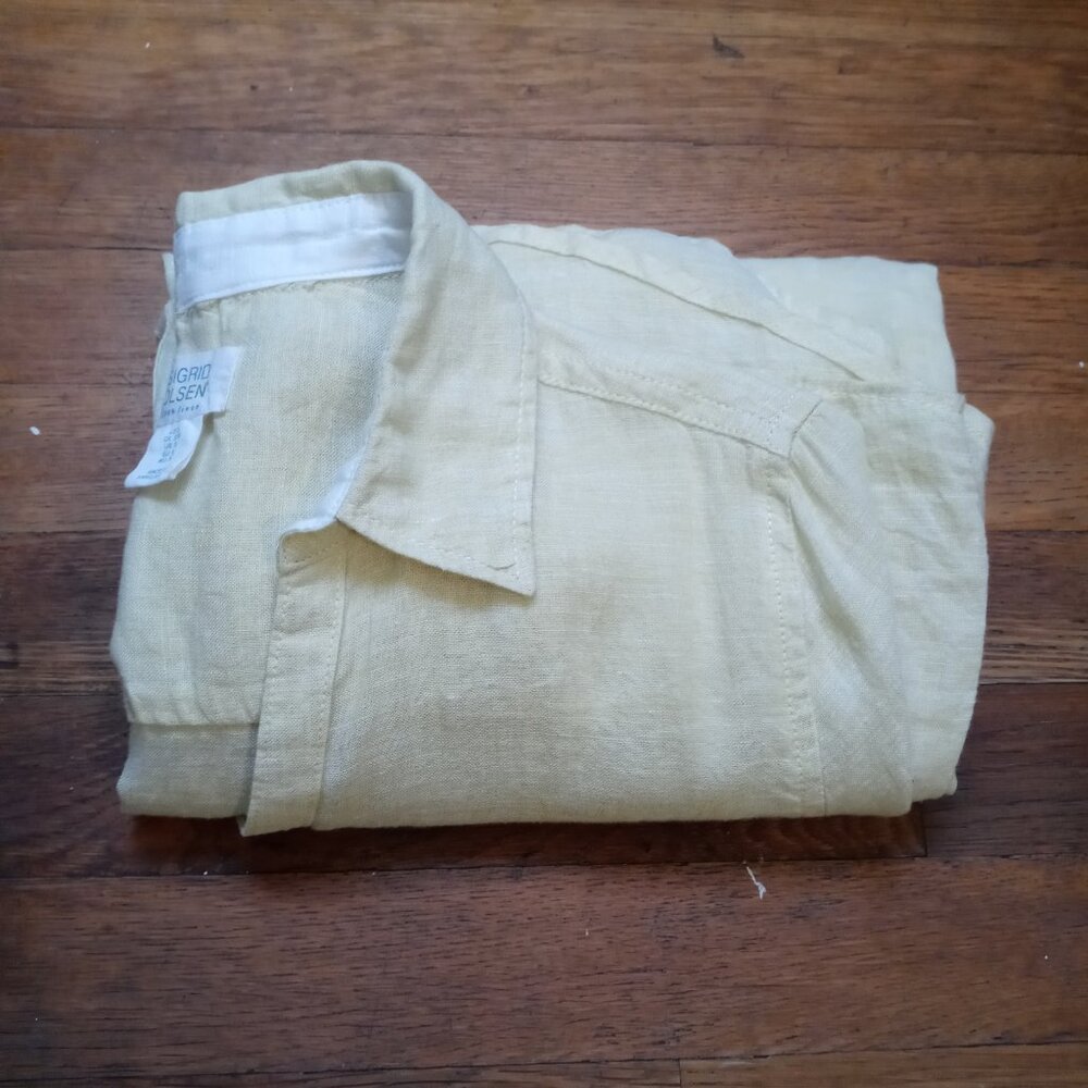 SIGRID OLSEN 100% linen button down shirt (S) - Picture 13 of 14